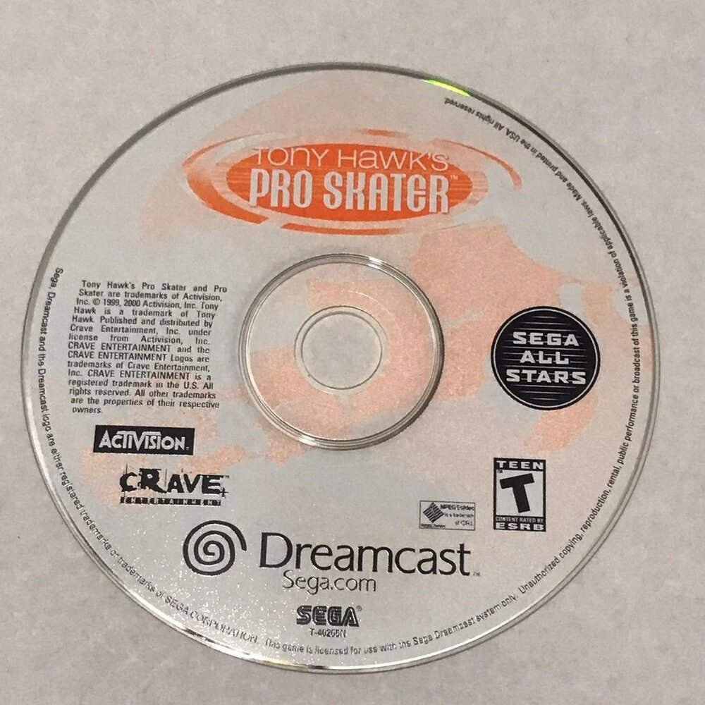 Sega Dreamcast Tony Hawk’s Pro Skater